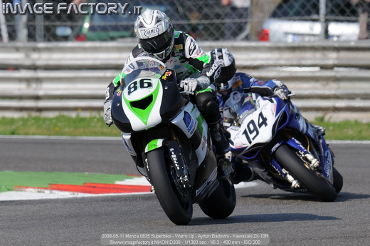 2008-05-11 Monza 0635 Superbike - Warm Up - Ayrton Badovini - Kawasaki ZX-10R